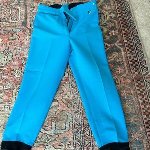 Obermeyer Sport Vintage Ski Snowboard Snow Stirrup Pants Electric Neon Blue 12